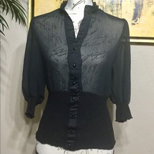 Charlotte Russe sheer blouse (M)